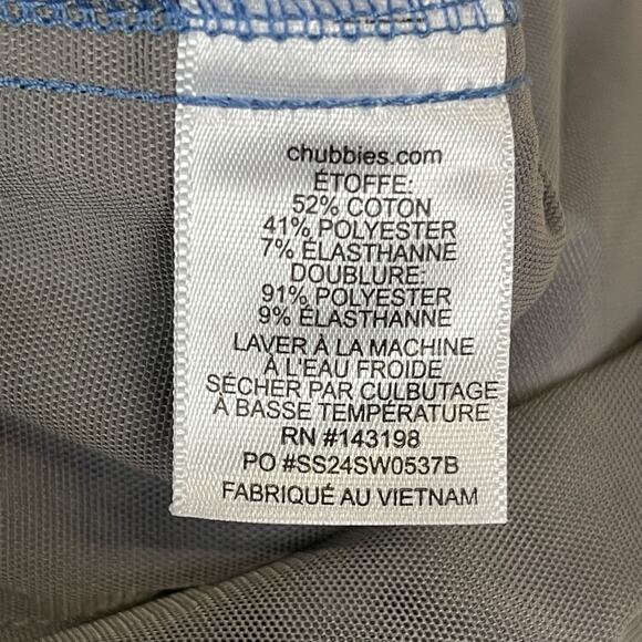 Chubbies‎ Swim Trunk Mens XXL Blue Pineapple Print Lined Drawstring Waist 5.5" - Picture 12 of 14